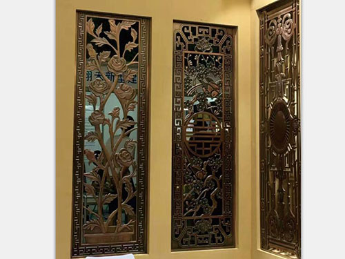 铝艺雕刻屏风【拿图定做】_CASE20