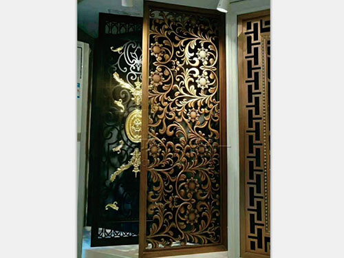 铝雕镂空花格屏风隔断【客户定做】_CASE21